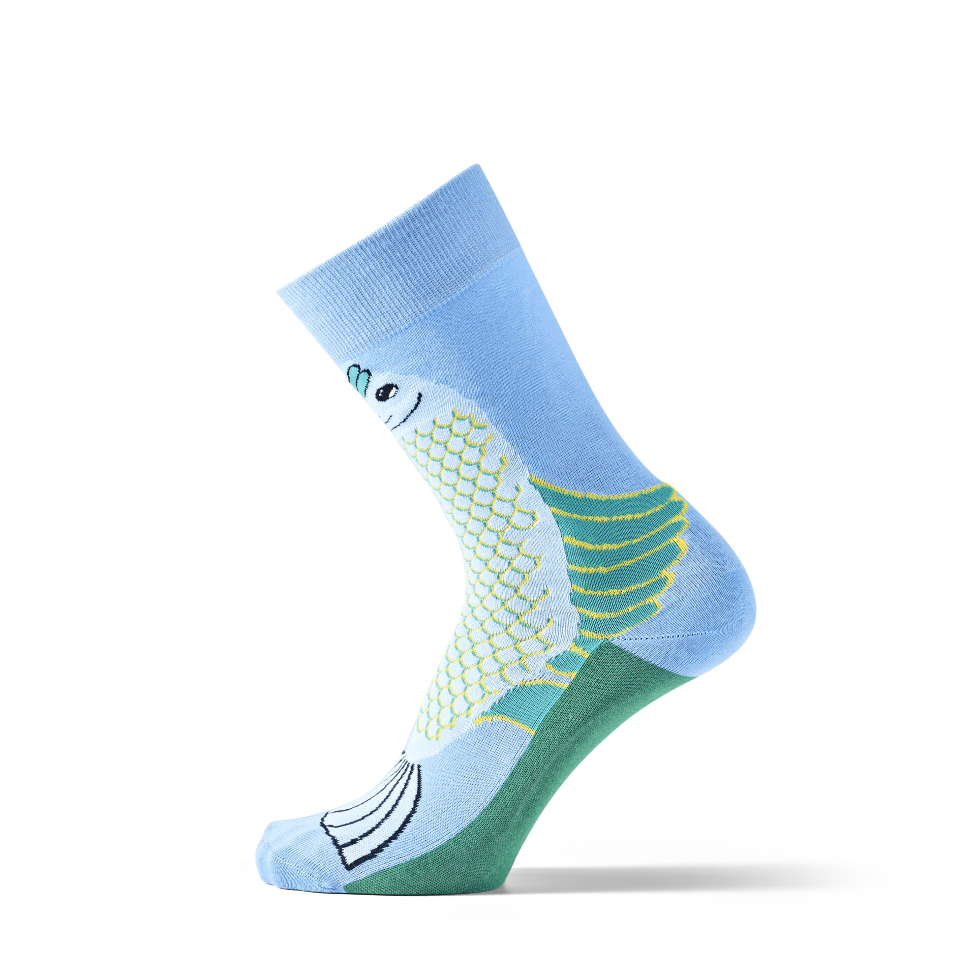 SomosOcéano socks - Light blue with sailor-fish motif