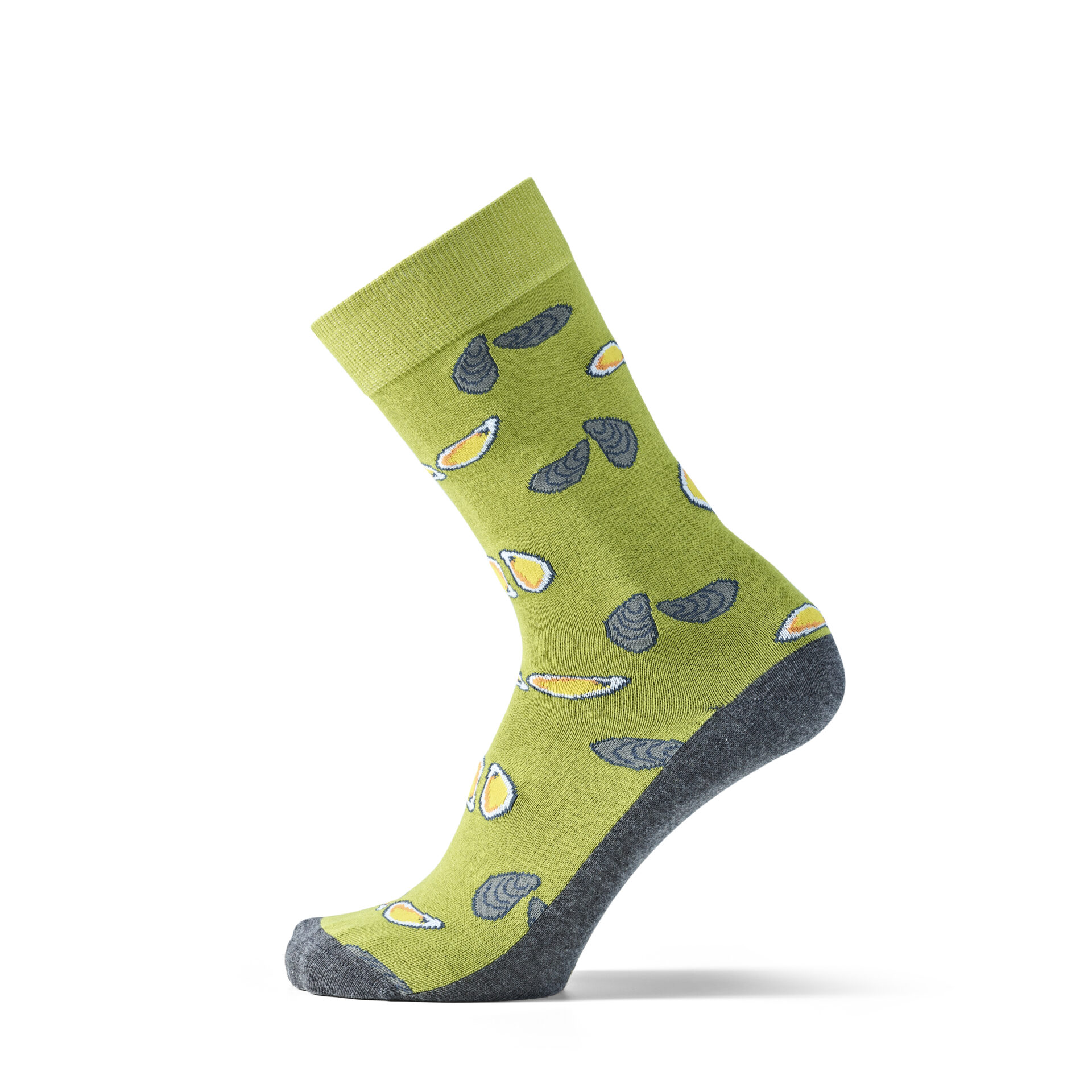 Socken SomosOcéano - Grün mit Muschel Motiv