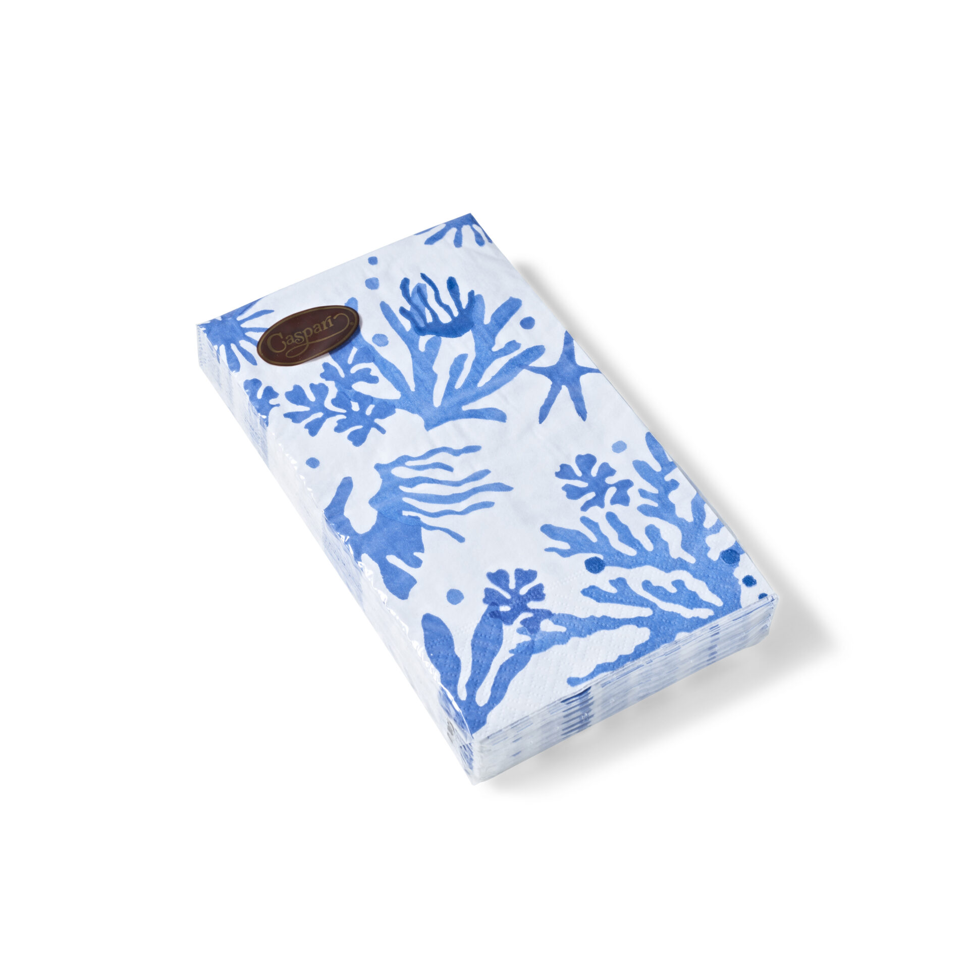 Caspari paper buffet napkins "Matisse Coral Blue"