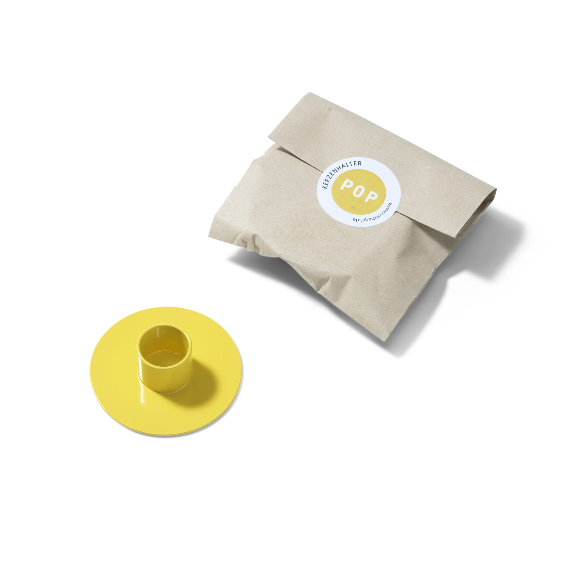 Candle holder POP yellow