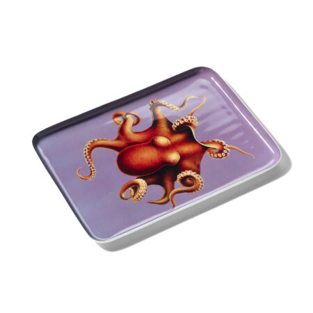 Violettes Tablett mit Oktopus von Oceanstore Design